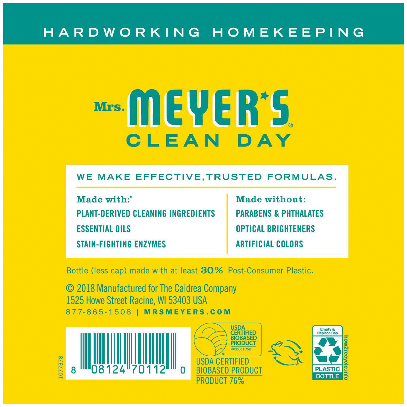 Mrs. Meyer's Clean Day 70112 Laundry Detergent, 64 fl-oz Bottle, Liquid, Honeysuckle - 2