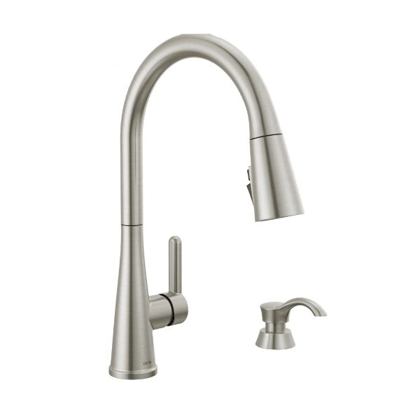 Greydon 19826Z-SPSD-DST Pull-Down Kitchen Faucet, 1.8 gpm, 1-Handle, 1, 2, 3, 4-Faucet Hole