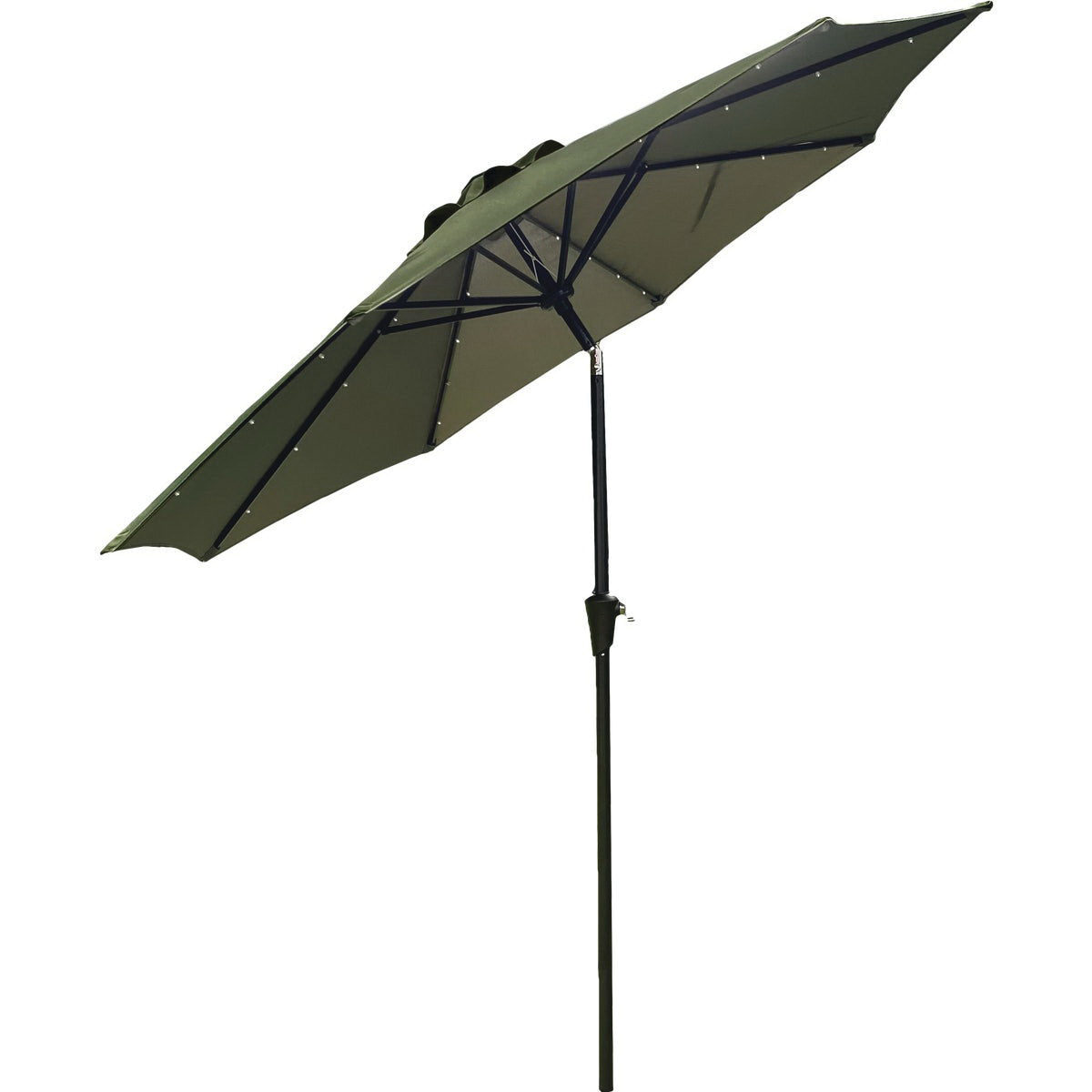 Outdoor Expressions 841226 Patio Umbrella with Solar LED Lights, 74.8 in H, 108 in W Canopy, Octagonal Canopy