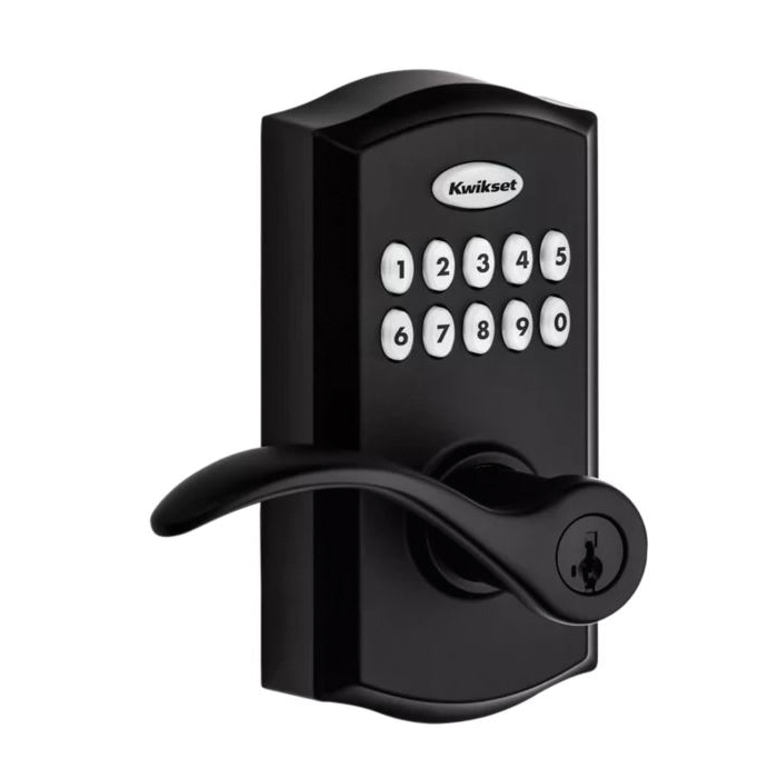 Pembroke Series 955PML 514 SmartCode Electronic Lock, Matte Black, Commercial, 2 Grade, Metal, Lever Handle, Yes