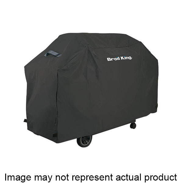 67470 Grill Cover, 46 in W, 23 in D, 51 in H, PEVA/Polyester, Black