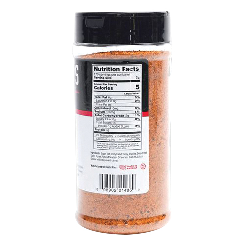 BBQ Rub Shaker, Heath Riles BBQ, Honey, 12 oz - 3