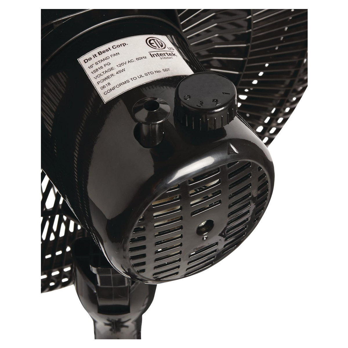 Best Comfort 502870 Pedestal Fan, 120 V, 16 in Dia Blade, Plastic Blade, Plastic Housing Material, Black