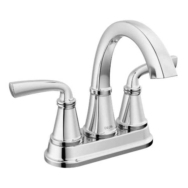 Geist 25864LF Bathroom Faucet, 1.2 gpm, 2-Faucet Handle, 3-Faucet Hole, Chrome, 4 in Faucet Centers