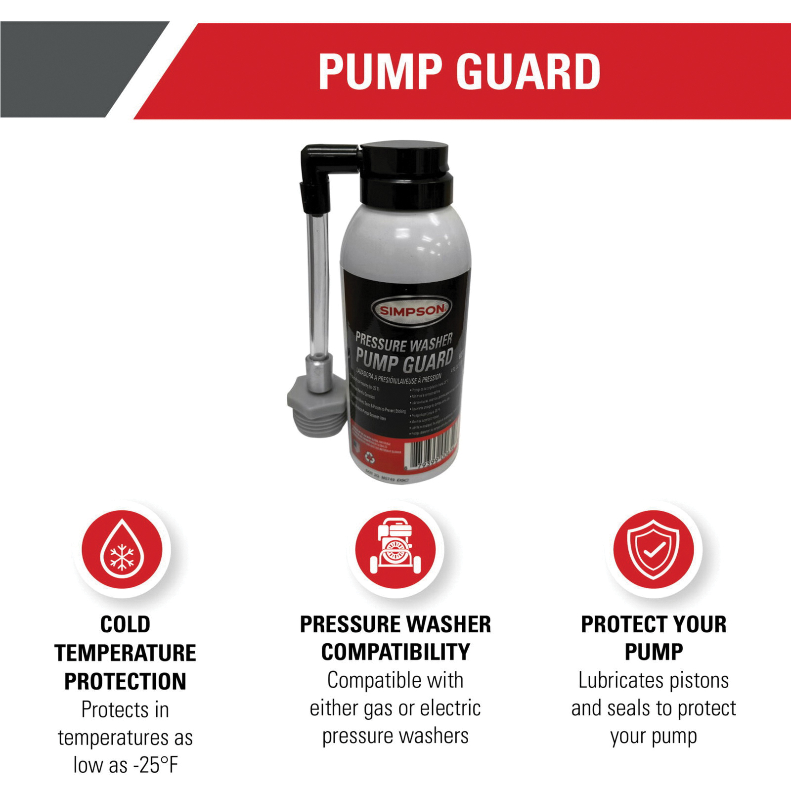 Simpson 80273 Pressure Washer Pump Guard, For: Gas or Electric Pressure Washers