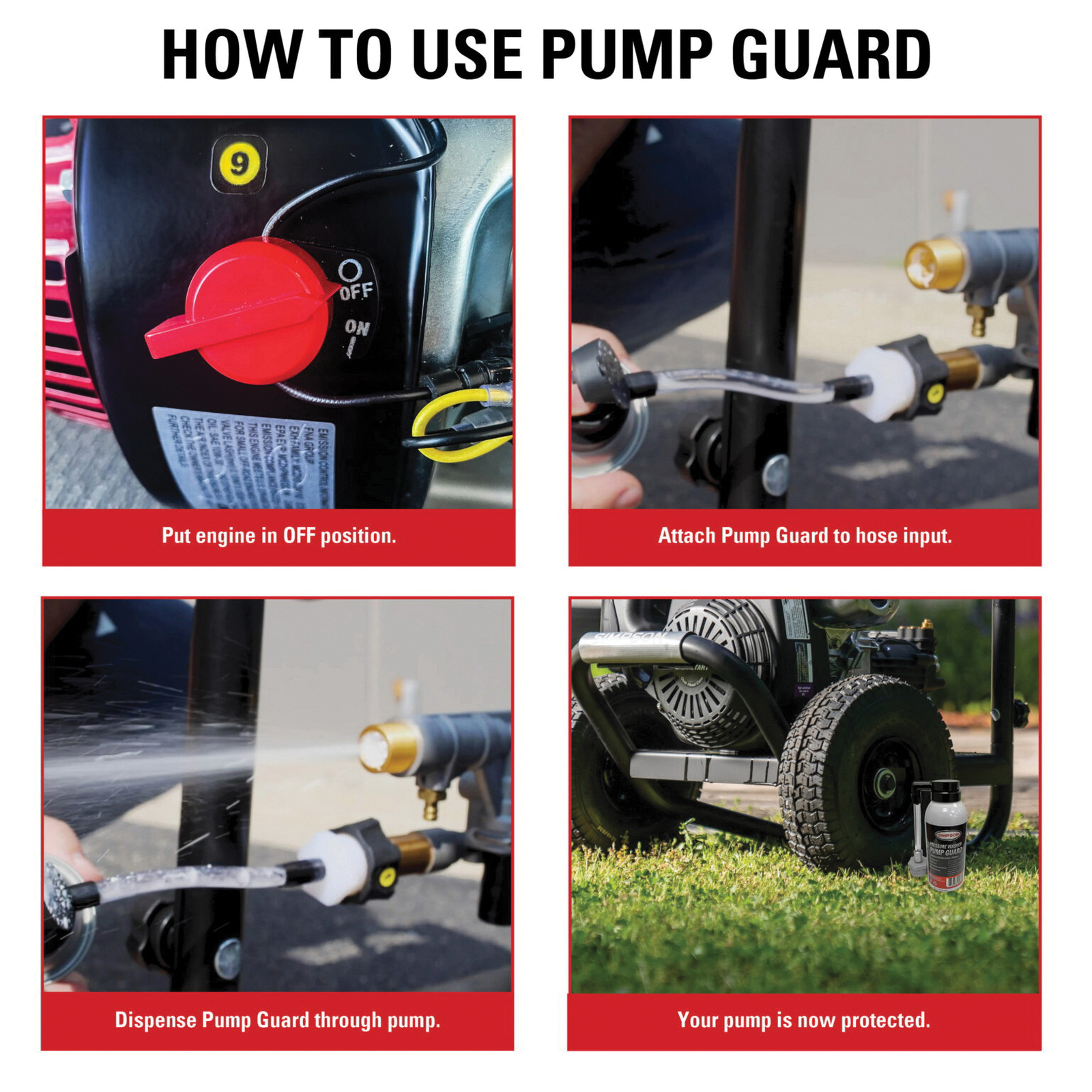 Simpson 80273 Pressure Washer Pump Guard, For: Gas or Electric Pressure Washers