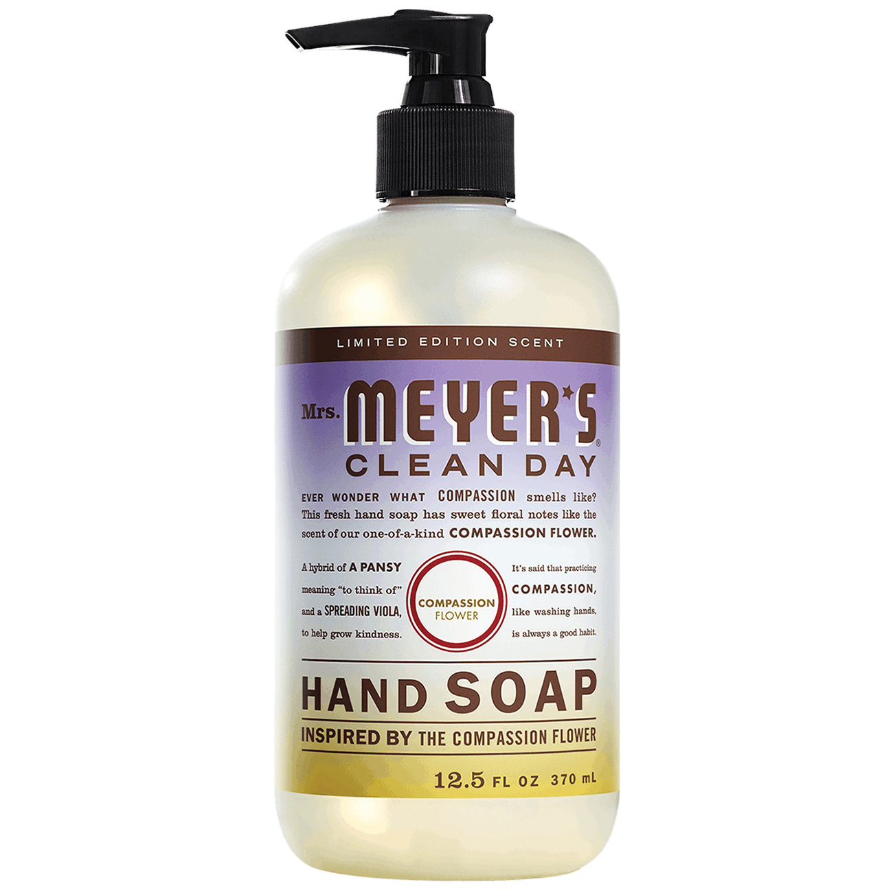 Clean Day 11306 Hand Soap, Liquid, Compassion Flower, 12.5 fl-oz Bottle