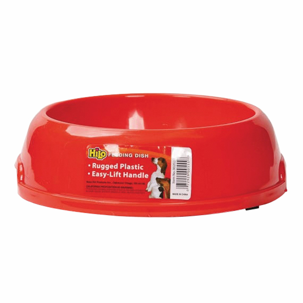 HiLo 00202H Dog Feeding Bowl, M, 16 oz Volume, Plastic