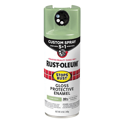 384753 5-In-1 Enamel Paint, Gloss, Laurel Green, 12 oz, Aerosol Can