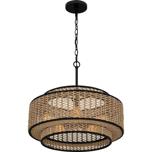 Teton Pendant Light, Quoizel, 5-Light, Black - 4