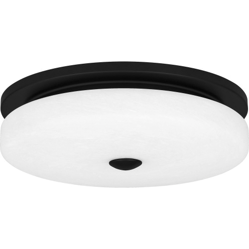 Tavani 15 in LED Flush-Mount, Quoizel, 1800 Lumen, 3000 Kelvin, Matte Black Finish - 1