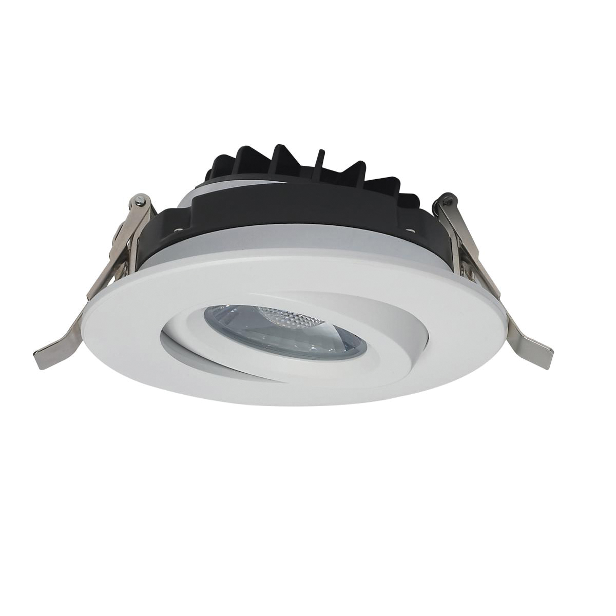 LED Downlight, Satco, Direct Wire, 4 in, Gimbaled, 75 Watt Equivalent, 850 Lumens, CCT, White - 4
