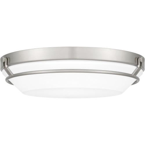 Dunbar 16 in LED Flush Mount Disk Light, Quoizel, 2500 Lumens, 3000 Kelvin, Brushed Nickel - 1