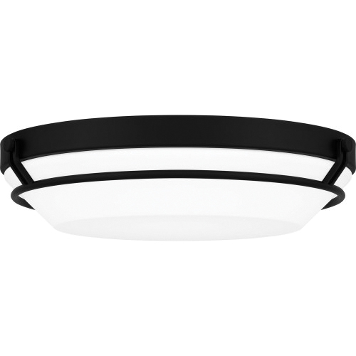 16 in Dunbar LED Flush Mount Light, Quoizel, 2500 Lumens, 3000 Kelvin, Black - 1