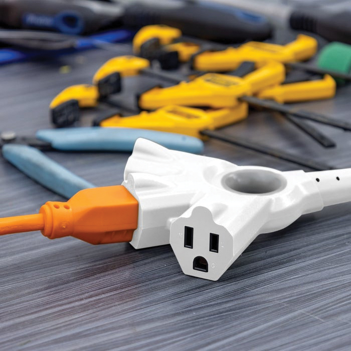 Ezgrip Indoor/Outdoor Extension Cord, Philips, 16 AWG Cable, 15 ft L, 13 A, 125 V, White - 2