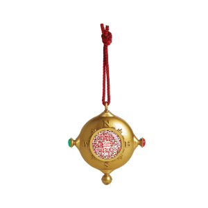 Demdaco 2020230445 Christmas Ornament, 5-1/2 in H, Santa's Kindness, Nylon/Paper/Paperboard/Plastic, Gold/Red - 3