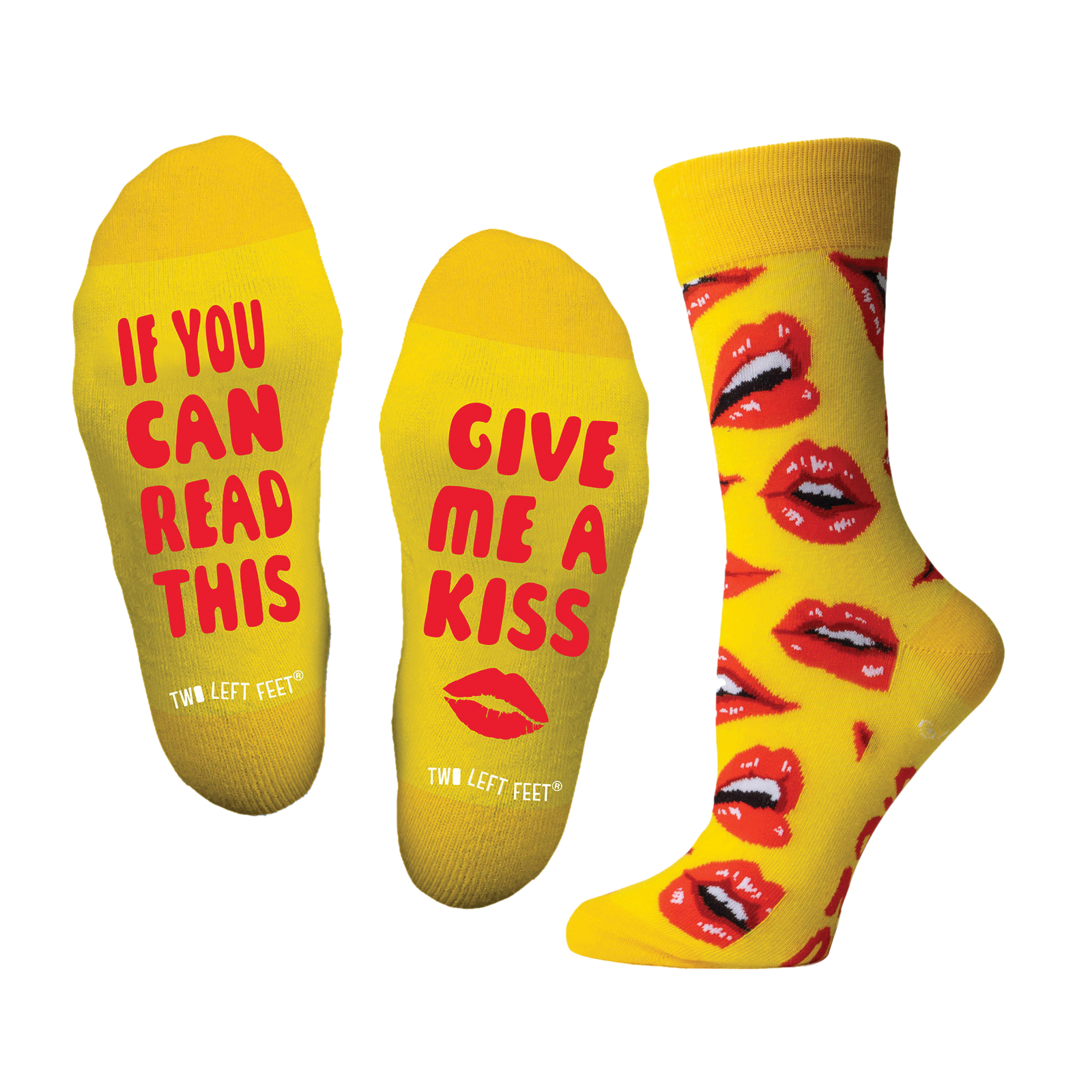 Two Left Feet Give Me a Kiss Series TLF7-S-GMK Crew Socks