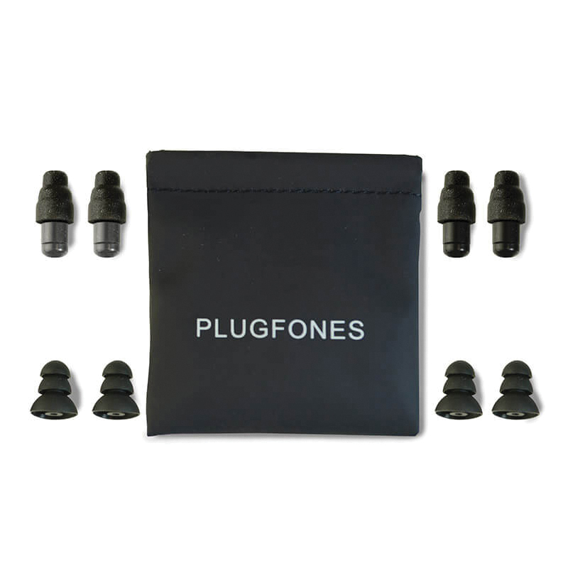 Ear Plugs, Plugfones, 29 dB NRR, Foam Ear Plug, Black/Gray Ear Plug - 2