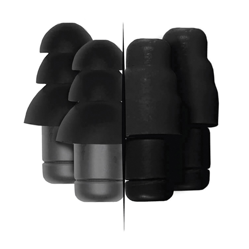 Ear Plugs, Plugfones, 29 dB NRR, Foam Ear Plug, Black/Gray Ear Plug - 3
