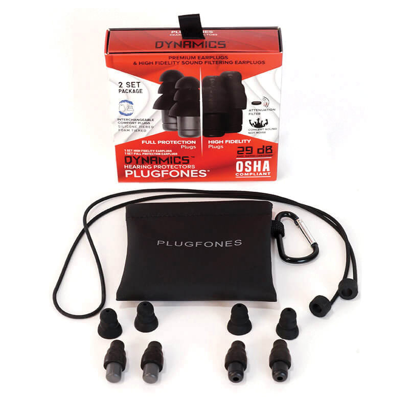 Ear Plugs, Plugfones, 29 dB NRR, Foam Ear Plug, Black/Gray Ear Plug - 4