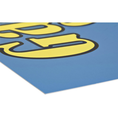 Hillman 842584 Sign, Garage Sale, Yellow Legend, Blue Background, Plastic, 10 in H x 14 in W Dimensions