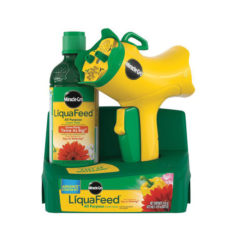 Liquafeed 1016112 All Purpose Plant Food Advance Starter Kit, 16 oz Bottle, Liquid, 12-4-8 N-P-K Ratio