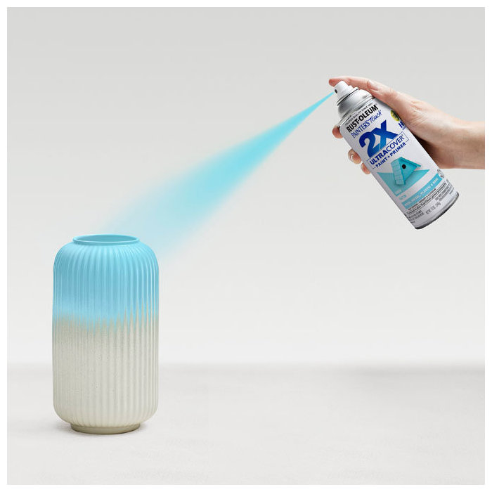 Painter's Touch 2X Ultra Cover 334059 Spray Paint, Satin, Aqua, 12 oz Aerosol Can - 2