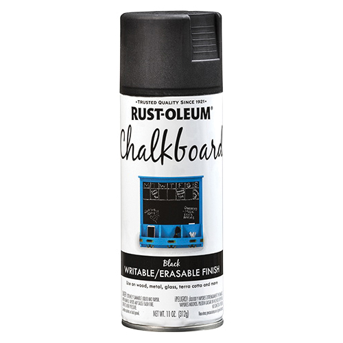 301438 Chalkboard Spray Paint, Solvent-Like, Black, 11 oz, Aerosol Can