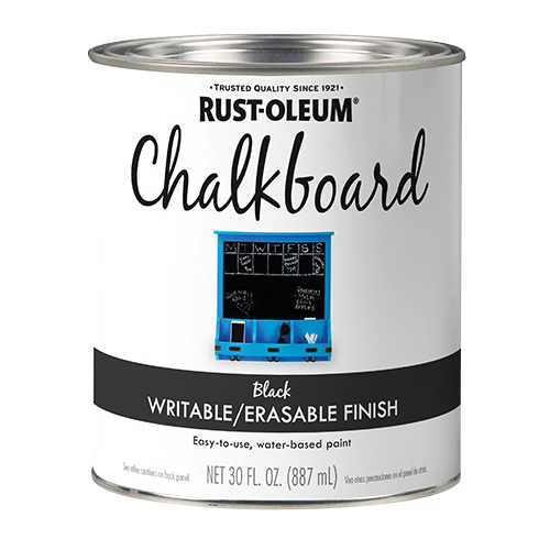 301450 Chalkboard Paint, Mild, Black, 30 fl-oz, Can