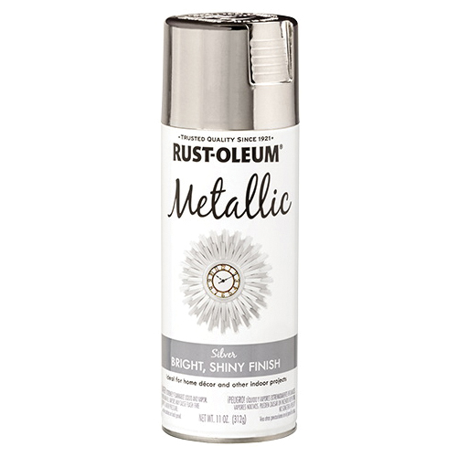 340648 Metallic Spray Paint, Gloss, Silver, 11 oz, Aerosol Can