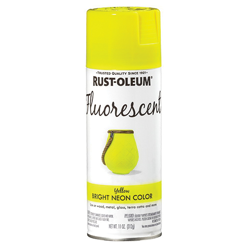 342571 Specialty Paint, Flat/Matte, Fluorescent Yellow, 11 oz, Aerosol Can