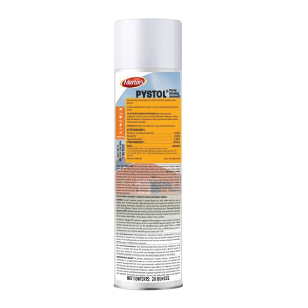 Pystol 82300317 Farm and Dairy Insecticide, Liquid, Strong Alcohol, 20 oz Aerosol Can