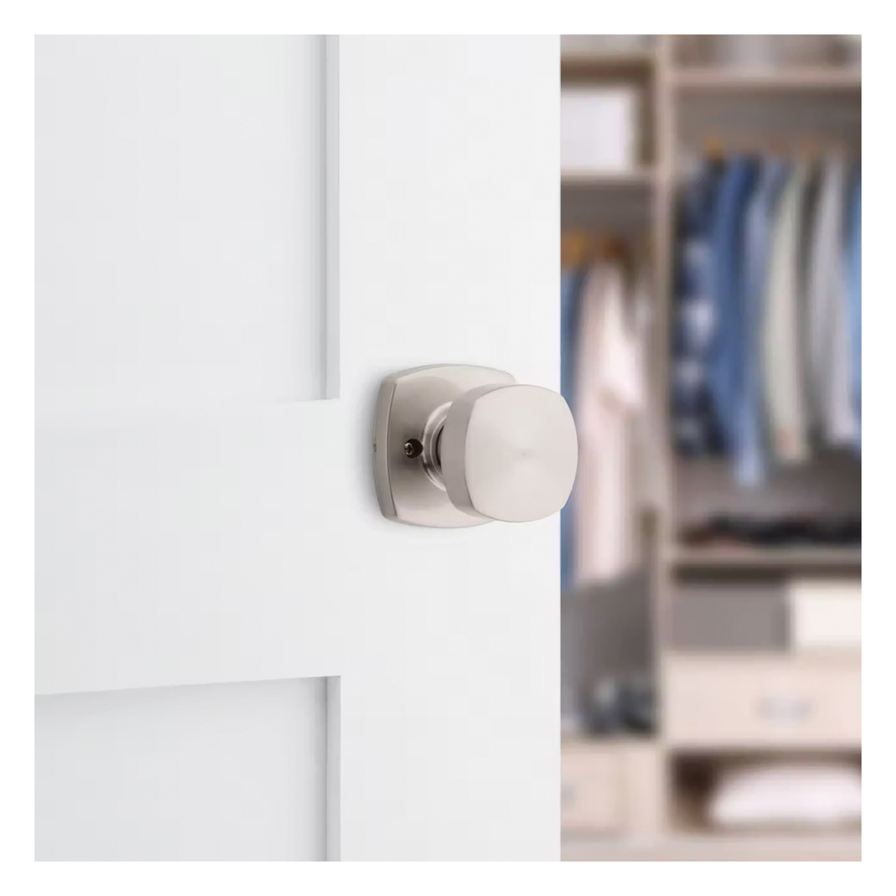 Dummy Door Handle, Weiser, Knob Handle, Transitional Design, Satin Nickel, Commercial, Residential - 3