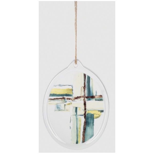 Midwest-CBK MX188780 Ornament, 4-1/4 in H, Dove, Cross, Angel, Multi-Color - 4