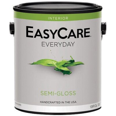 EasyCare EVDSG1-GL Interior Paint, Tint, Semi-Gloss, White, 1 gal