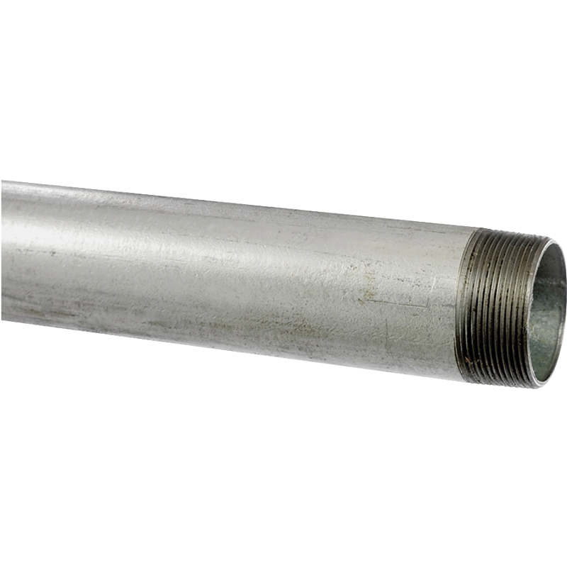 GALV 3/4 Pipe, 3/4 in, 21 ft L, Threaded, Steel