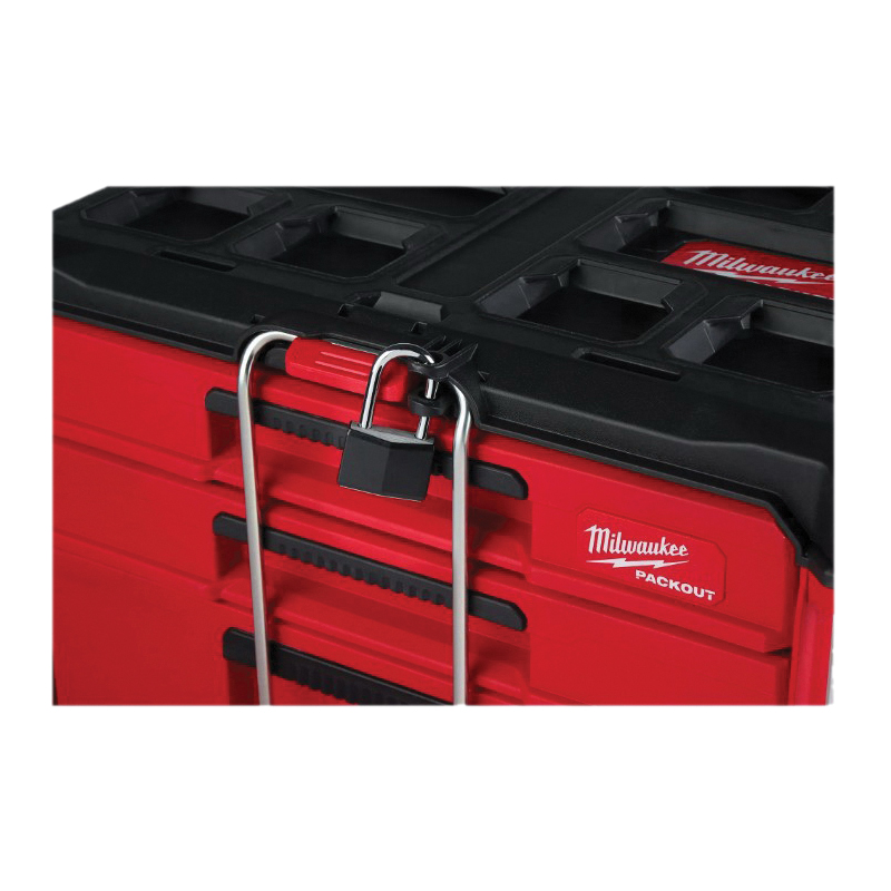 Milwaukee PACKOUT 48-22-8447 Toolbox, 50 lb, Polypropylene, 16.3 in L x 22.2 in W x 14.3 in H Outside, 3-Drawer - 3