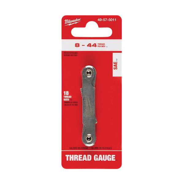 Milwaukee 49-57-5011 SAE Thread Gauge, 18-Leaf, 8 to 44 TPI/Pitch, HSS - 3