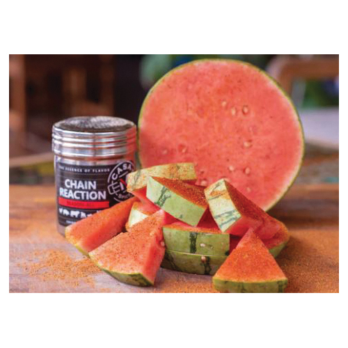 Seasoning Chain Reaction, Casa M Spice Co, this rub or shake is good on everything from fruit, eggs, cheese and meat. 5 oz - 2