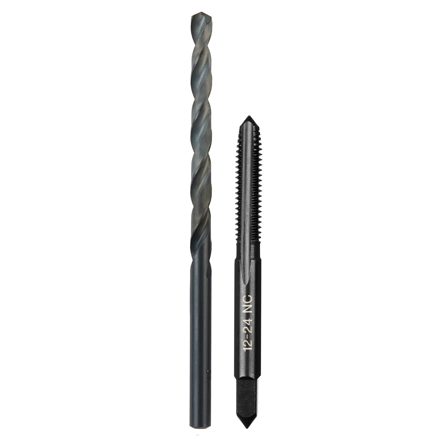 Milwaukee 49-57-5530 Drill and Tap Bit, HCS, Black Oxide, Specifications: #12-24 NC Straight Flute Plug Tap, #16 Drill - 5