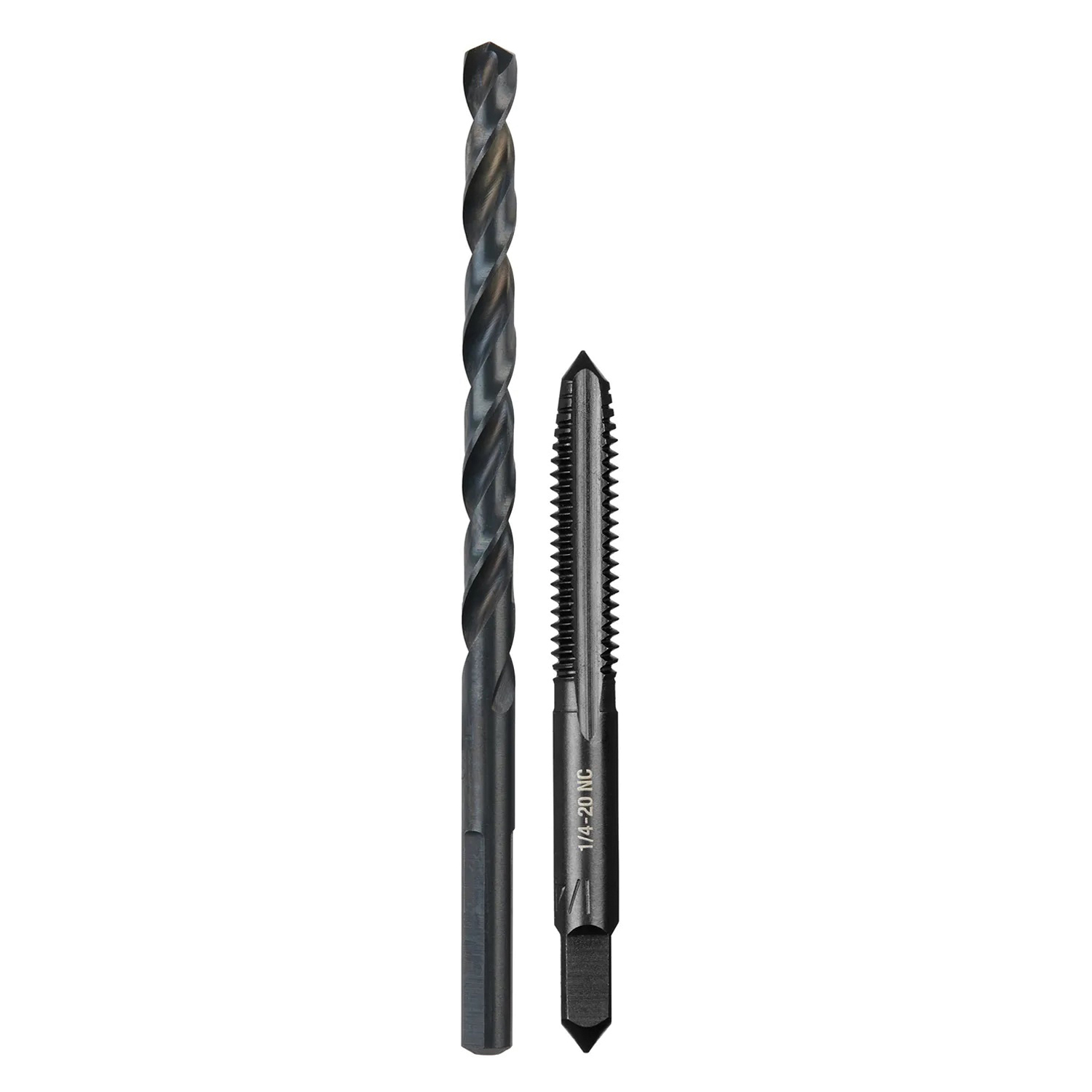 Milwaukee 49-57-5534 Drill and Tap Bit, HCS, Black Oxide, Specifications: 1/4-20 NC Straight Flute Plug Tap, #7 Drill - 5