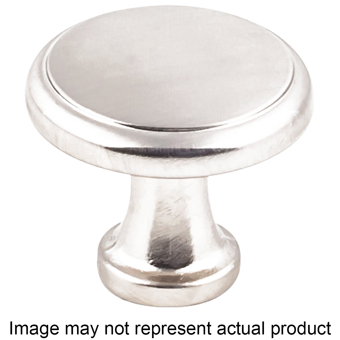 K997MB-4 Flat Round Knob With Step, 1 in Projection, Zinc, Matte Black