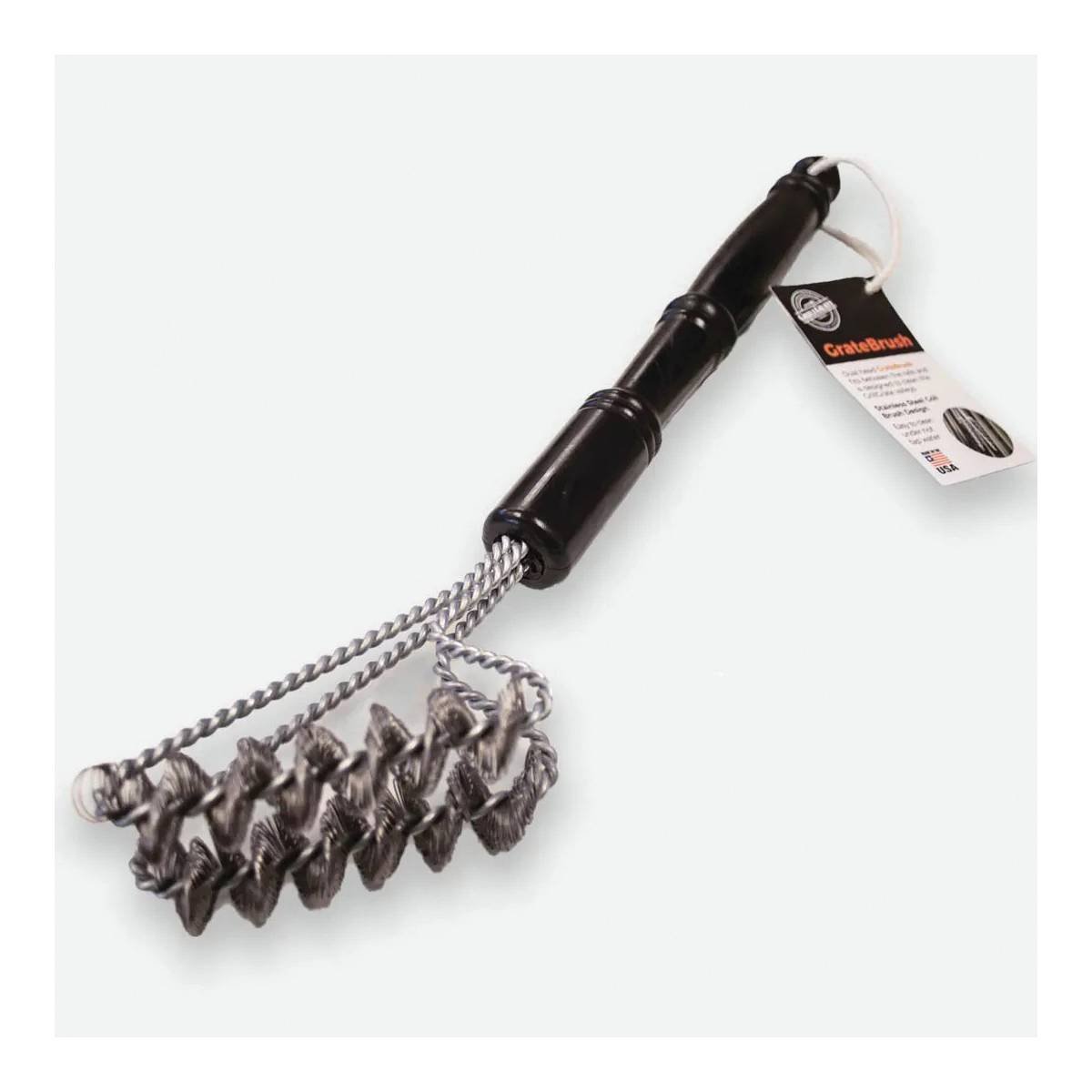 SSGVB Grate Valley Grill Brush, 4 in L Brush, Stainless Steel Bristle, Plastic Handle, 15 in L