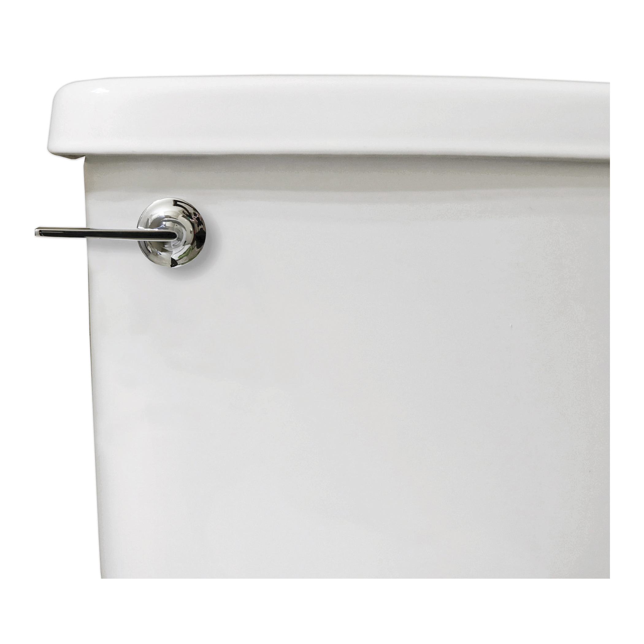 12044 Lever Replacement Handle, Angled, Front, Side Mounting, 9-3/4 in L Flush Arm, Plastic, Polished Chrome
