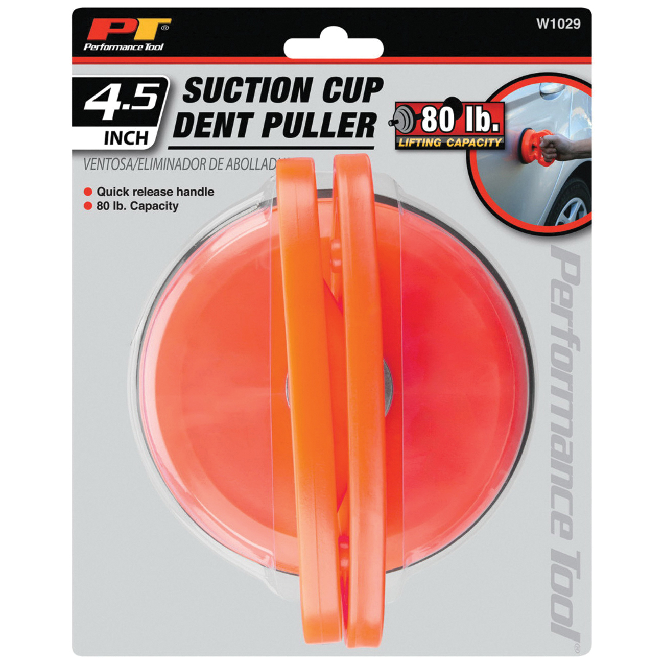 Performance Tool W1029 Dent Pulling Suction Cup, 80 lb Load, 4-1/2 in Dia Cup - 3