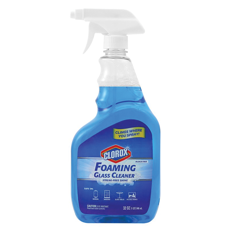 BBP0080 Trigger Glass Cleaner, 32 oz Spray Bottle, Foam, Fresh Scent, Blue