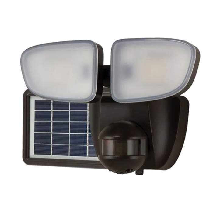 SLFS1AM2B Motion Solar Security Light, 70 W, 2-Lamp, LED Lamp, Bright White Light, 1000 Lumens