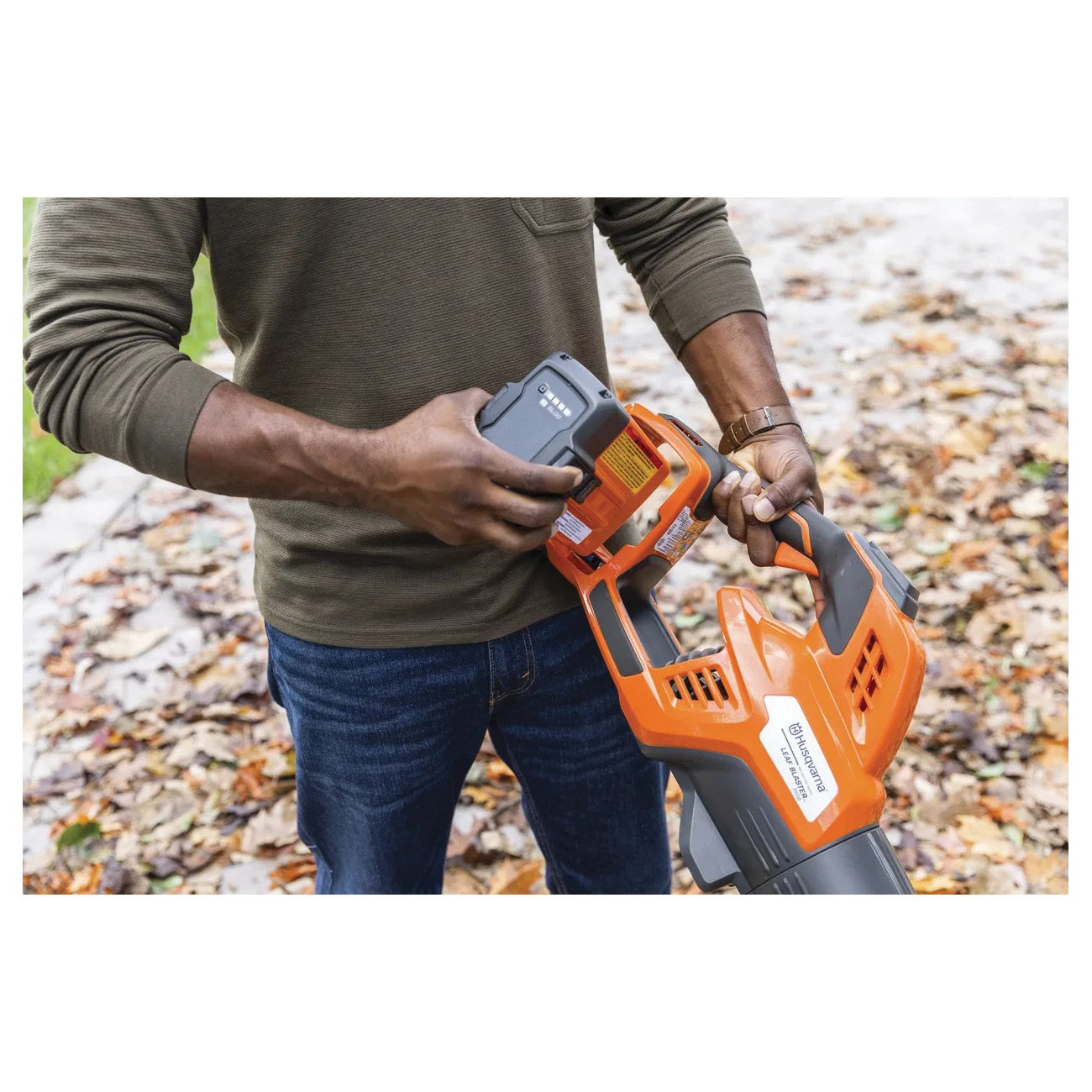 Husqvarna 970 56 99-04 Leaf Blaster, Battery Included, 7.5 Ah, 40 V, Lithium-Ion, 800 cfm Air