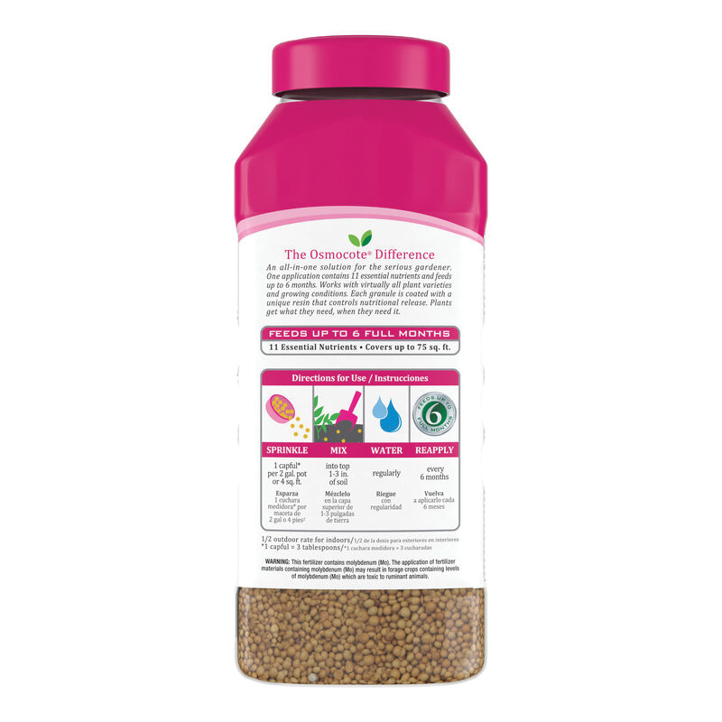 Osmocote Smart-Release 2345012 Plant Food, 2 lb Bag, Solid, 15-9-12 N-P-K Ratio