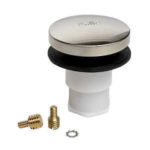 K863-51DSBN Foot Lok Stop, Metal, Silver, Brushed Nickel, For: 3/8 in or 5/16 in Threaded Drain Strainers